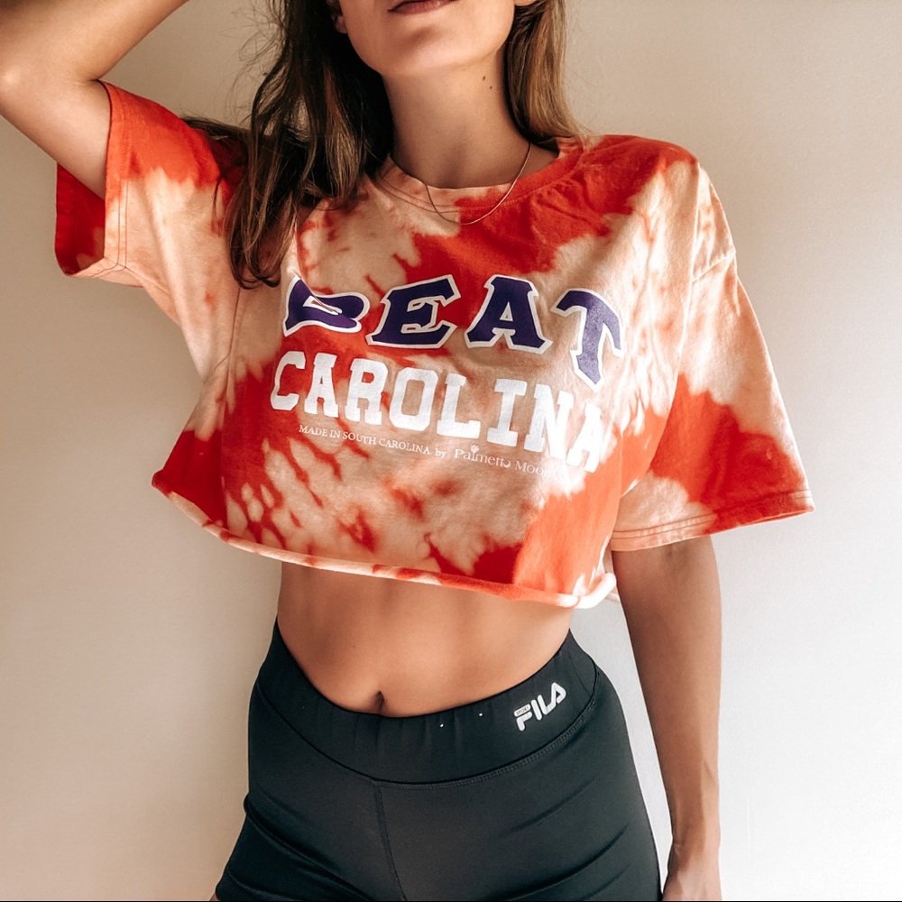 ❗️SOLD❗️Clemson Beat Carolina Tie Dye Tailgate Tee